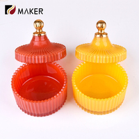 Pots vides de luxe en verre cristal de diamant Offre Spéciale pot de bonbons de sucre sucré de stockage en gros avec couvercle pour la décoration de mariage à la maison