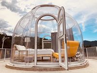 Tente à bulles moderne transparente en polycarbonate pour camping en plein air cabine ciel étoilé maison PC maison dôme tente dôme à bulles transparente