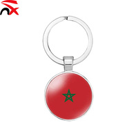 Vente en gros Petit mini drapeau de bureau marocain Set drapeau de pays marocain miniature avec mât noir pour les jeux de sport
