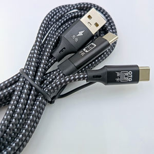 Grosir 1m kabel Data OTG tipe-c pemisah 1-to-2 kabel Harness aplikasi Streaming kartu suara pengisi daya - Product Image 1