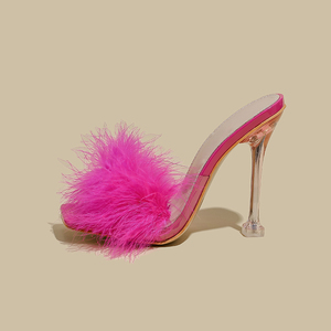 Nuevas Pantuflas de Tacón Alto para Mujer, Transparentes, con Plataforma, para Pasarela y Exteriores - Product Image 5