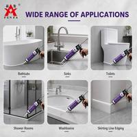 FENFA FF2772 Mastic silicone neutre monocomposant Grade 0 Anti-moisissure Facile à utiliser Colle pour maçonnerie, béton, carrelage, aluminium