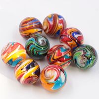 Billes de verre Murano artisanales de 16 mm et 25 mm, rondes, à motifs variés et couleurs assorties, pour jouets