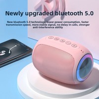 Haut-parleur sans fil portable pour extérieur, mini audio, 5W de sortie, batterie au lithium, avec lecteur de carte et fonction de rappel vocal