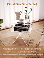 Table d'appoint en acrylique transparent, design moderne, pour salon, décoration intérieure, table de chevet, table d'appoint en acrylique