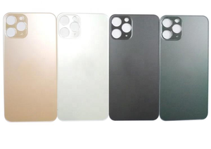 Remplacement de réparation pour <span class=keywords><strong>iPhone</strong></span> 11pro <span class=keywords><strong>11</strong></span> Promax grand trou verre arrière couvercle de batterie téléphone portable boîtier arrière verre fissuré - Product Image 2