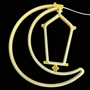 ป้ายไฟ LED อิสลามแบบกำหนดเองได้ - ดีไซน์โคมไฟน้ำมันและพระจันทร์เสี้ยว ไฟตกแต่งรอมฎอน - Product Image 3