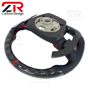 Volant sport en cuir et fibre de carbone personnalisé de haute qualité pour <span class=keywords><strong>Audi</strong></span> <span class=keywords><strong>Q</strong></span> S RS Series Q3 Q5 Q7 Q8 S5 SQ2 SQ5 SQ7 RS3 RS5 RSQ3 RS - Product Image 3