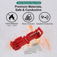 Connecteur de câblage rapide sans dénudage T878006 en laiton étamé, borne en nylon ignifuge 0,5-0,75 mm², direct usine CE RoHS