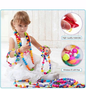 Kit de fabricación de joyas DIY, juego de cuentas a presión, cuentas creativas para niños, niñas y niños pequeños - Product Image 1