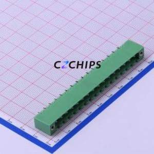 KF2EDGVM-5.0-16P Plug-in Terminal Block Through hole,P=5mm Connector Board-to-Board / Socket - Closed Screw Fixing 1x16P 5mm - Product Image 1