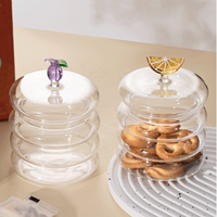 Creatieve fruitpot voor thuisgebruik, transparante Europese glazen voorraadpot, snoep- en biscuitendoos, glazen snoepvaas.