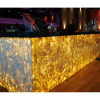 Table de comptoir de Bar à LED en forme de L, rouge et noir, Design de 9 pouces, pour la maison, le café, les restaurants