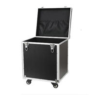 Support professionnel de stéthoscope de boîte à outils en aluminium de service de nettoyage à domicile, caisse de chariot avec des roues