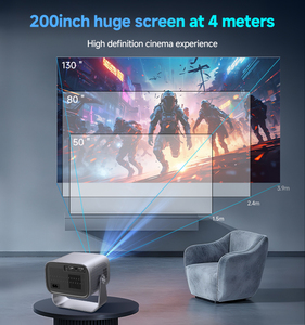 Projecteur A10 mini avec correction automatique de la distorsion trapézoïdale, alignement d'image carrée, affichage multimédia domestique - Product Image 2