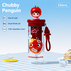 Tazza Personalizzata per Bambini, Bottiglia d'Acqua con Disegni Cartoon, Senza BPA, in Tritan, con Coperchio e Cannuccia per Bambini e Scuola - Product Image 4
