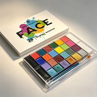 Kit de peinture corporelle et faciale professionnelle arc-en-ciel en gros, non toxique, à base d'eau, fournitures de maquillage pour Halloween, cosplay, fête, enfants, OEM