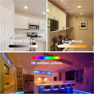 Ứng Dụng Đèn Chiếu Sáng 4 6 Inch Thông Minh LED Đèn Trần Ánh Sáng Downlight 9 12W RGB Alexa 16 Triệu Màu Sắc Tự Làm Cảnh Hẹn Giờ - Product Image 4