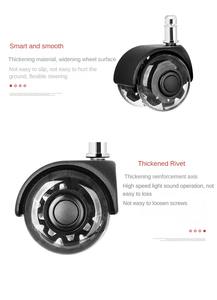 2 Zoll transparenter Polyurethan Bürostuhl Lenkrad <span class=keywords><strong>50mm</strong></span> Möbel Lenk rollen Doppel kugellager Schwere Tragfähigkeit - Product Image 2