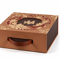 Großhandel Luxuriöse Maßgefertigte Logo-Geschenkbox für Mondkuchen mit Griff und Mehrschichtigem Stanzdesign für Mittherbstfest-Verpackungen