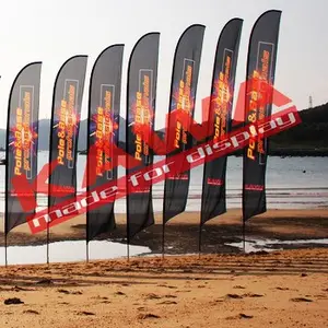 Drapeaux volants de plage personnalisés avec plumes, 1 pièce, publicité