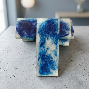 Best Quality Blue Epoxy <b>Resin</b> Knife Handle Fairy Style Model Pattern Antique Imitation Design Customized Size <b>Resin</b> <b>Crafts</b> India - Product Image 2