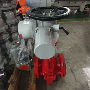 วาล์วหนีบไฟฟ้าแทงกง DN50 วาล์วควบคุมน้ำแบบซีลนุ่ม - Product Image 2