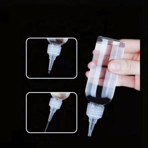 Empty 1oz 2oz 3oz 4oz 5oz 8oz 10 oz clear PET Plastic Twist Top Cap Squeeze Applicator Hair Oil Dropper <b>Bottle</b> - Product Image 4