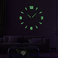 Jam Dinding Digital Mewah Modern Raksasa Bercahaya di Malam Hari 2026 DIY, Stiker Akrilik, Jam Besar, Menyala dalam Gelap, Horloges, Reloj P