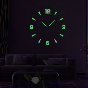 Horloge Murale Géante DIY <span class=keywords><strong>2023</strong></span> Lumineuse Moderne de Luxe Numérique, Autocollant Acrylique Grande Horloge à Lumière dans l'Obscurité - Product Image 2