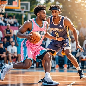 Tenues de basketball réversibles pour hommes, conçues sur mesure, respirantes, séchage rapide, imprimées, pour l'été. - Product Image 2