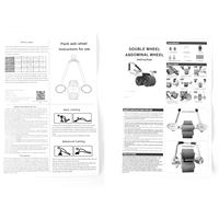 Rouleau Abdominal Professionnel Portable à Rebond Automatique 2 Roues pour Entraînement de Base Équipement de Fitness Maison