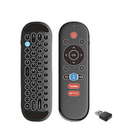 Souris aérienne sans fil 2.4G W1 PLUS avec gyroscope, télécommande, mini clavier pour Android TV BOX / Windows / Linux