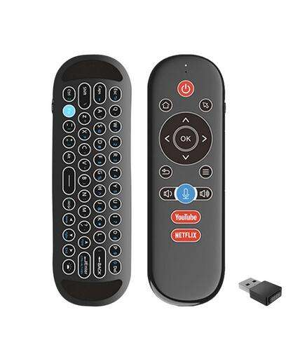 2.4G Wireless Voice Air Mouse W1 PLUS Gyroscope Remote Controller Mini Keyboard for Android TV BOX /Windows /Linux