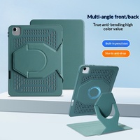 Étui de protection rotatif magnétique en cuir à 360° avec aérations de dissipation thermique pour iPad 11 A16 10.9 Air 11 Pro 11 12.9 13 Mini
