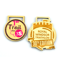 Ourwarm — Design personnalisé avec Logo gravé au Laser, médaillon en bois pour Sport et Marathon, support de Souvenir en bois vierge