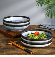Plats et assiettes en céramique de style japonais restaurant cuisine salade soupe bol à riz ensemble de bols à ramen ensembles de vaisselle en porcelaine