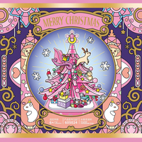 Arbre de noël en cristal rose, boîte à musique, blocs de construction, jouets pour enfants, cadeaux de noël