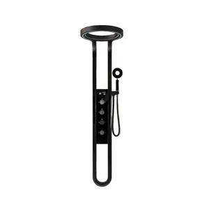 Ensemble <span class=keywords><strong>de</strong></span> <span class=keywords><strong>douche</strong></span> cascade LED multifonctionnel mural avec corps entièrement en cuivre - Product Image 4