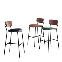 Tabouret de bar en fer sur mesure de style nordique moderne pour usage commercial, idéal pour les restaurants, bars et cafés, origine Chine