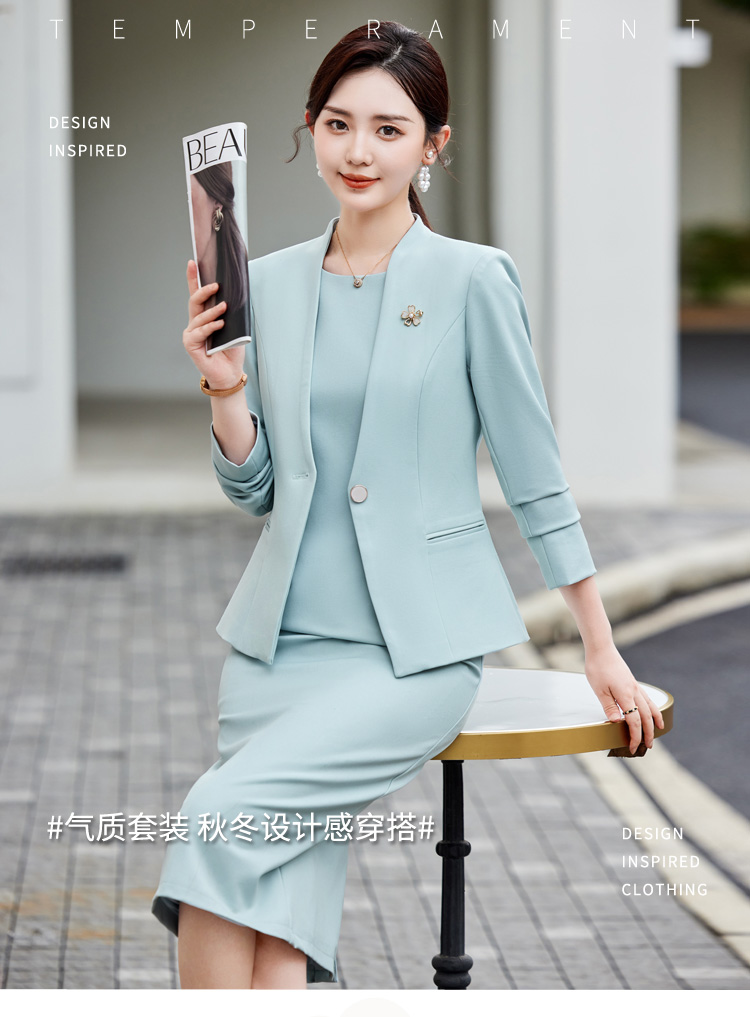 Elegant Office Uniform for Women Sexy Lady Coat Pant Suits