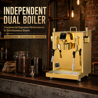 Machine à café à commande numérique, machine à expresso semi-automatique avec système de pression réglable
