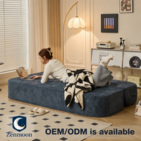 Canapé-lit carré Zenmoon deux places, compressé sous vide, moderne et minimaliste, en mousse haute densité, pliable, double usage, pour hôpital et hôtel, petit format