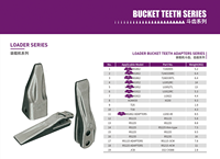 Gigi Bucket Loader RS225 8.8kg untuk Wheel Loader 6-7 Ton, Bucket 2.5-3.0m³