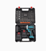 Ensemble perceuse sans fil 21V, perceuse à percussion haute puissance, perceuse à main lithium-ion pour usage domestique, kit tournevis électrique