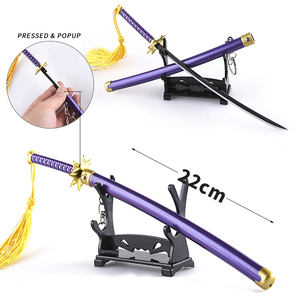 Nouvel arrivage de porte-clés épée en alliage Anime TV Pop Up modèle méta épée personnalisé souvenir d'eau de Javel - Product Image 3