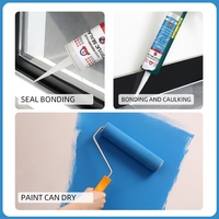 Sellador de Silicona Neutro 793, Resistente a la Intemperie, para Puertas y Ventanas Interiores/Exteriores, Pegamento para Vidrio, Madera y Embalaje