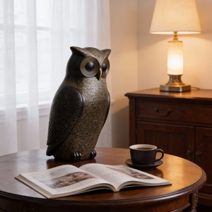 Ornamenti Retro a Forma di <span class=keywords><strong>Gufo</strong></span>, Decorazioni per Casa, Studio e Soggiorno, Stile Elegante, Tema Animale - Product Image 1