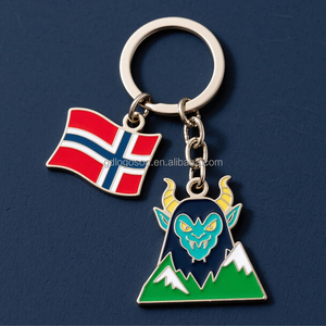 2025 esmalte Metal Noruega Friluftsliv llavero bonito paisaje de fiordo noruego recuerdos llaveros para actividades al aire libre entusiasta - Product Image 3