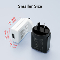 Chargeur USB Portable pour Mini Haut-Parleur Australie Marché 5V Bloc Chargeur 65W Puissance de Sortie Gan pour Ordinateur Portable 20W 18W Options de Charge